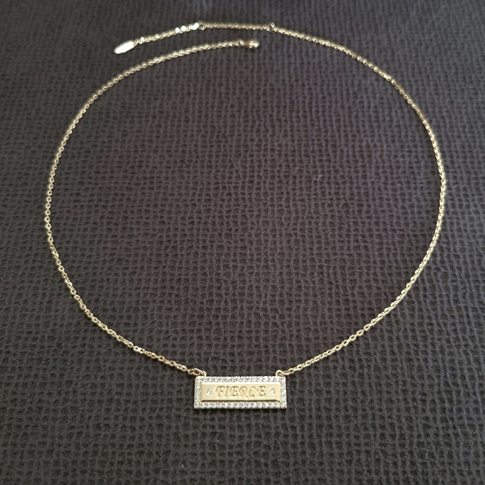 Lulu DK "Fierce"💪 Stationary Bar Necklace - NWOT - Picture 2 of 15